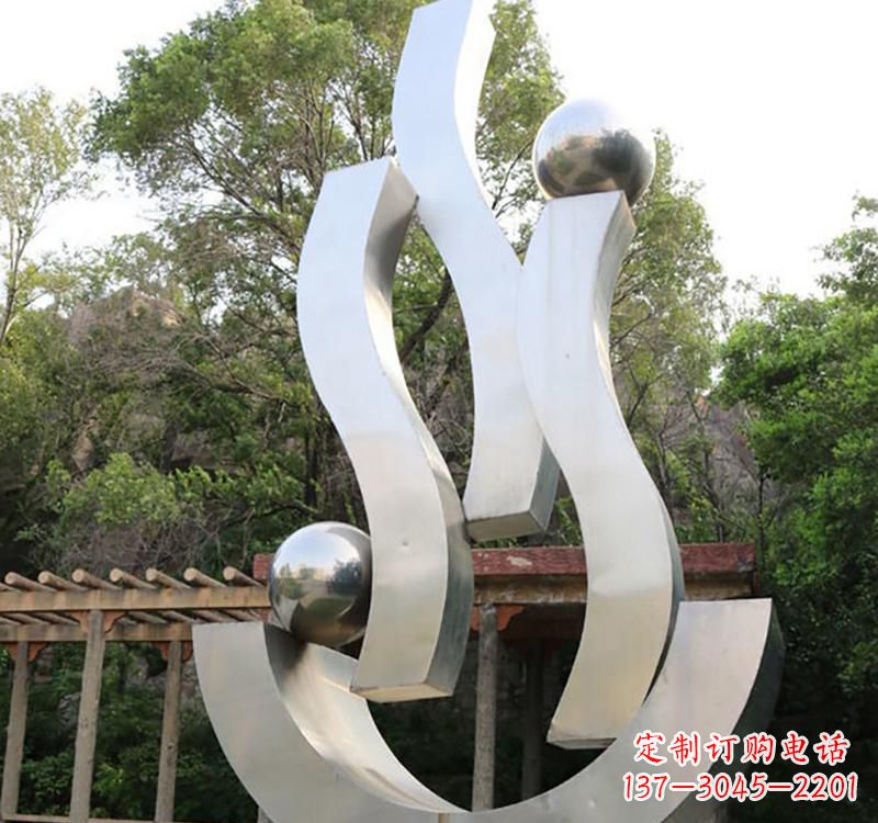 贵阳不锈钢小区“飘带雕塑”一种充满艺术气息的雕塑