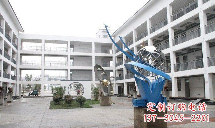 贵阳不锈钢地球雕塑缔造美丽的校园