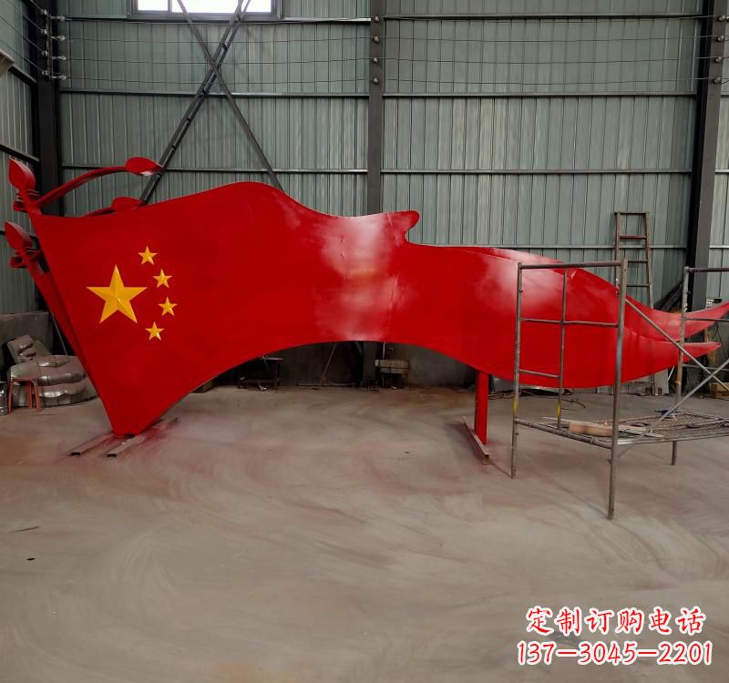 贵阳不锈钢校园党旗雕塑传承红色基因
