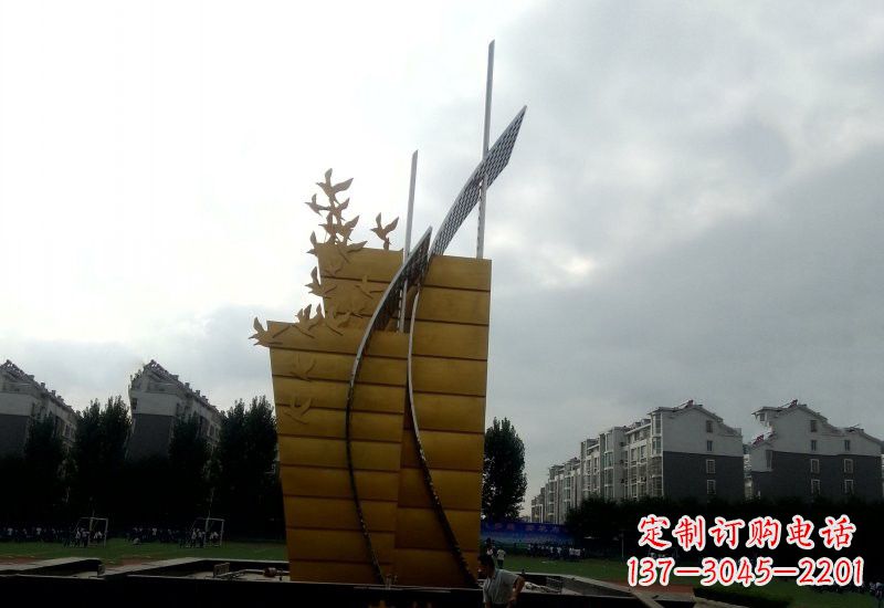 贵阳不锈钢校园帆船雕塑引领新时代