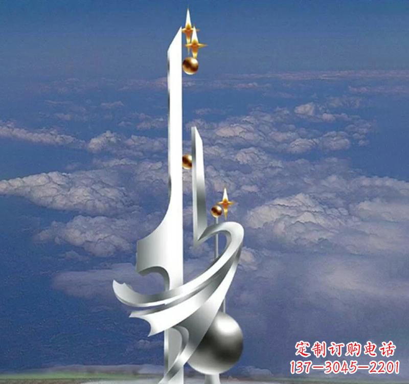 贵阳不锈钢校园书本雕塑传承知识文化