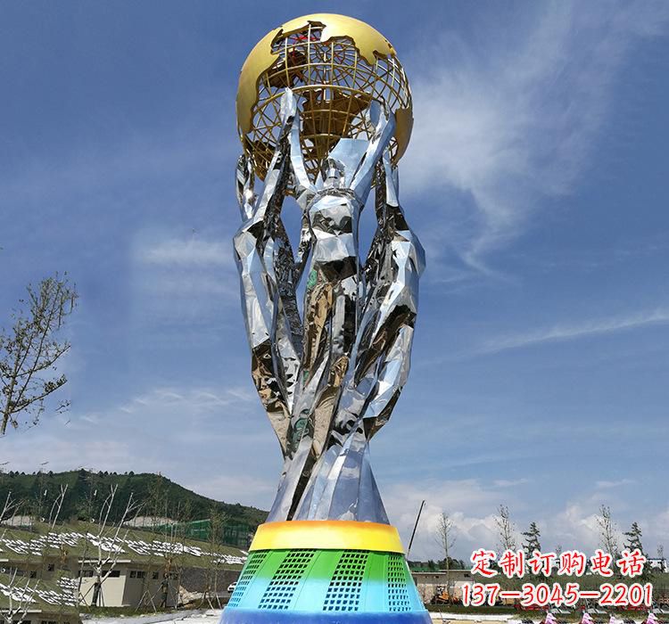 贵阳不锈钢艺术地球仪雕塑精美的艺术装置