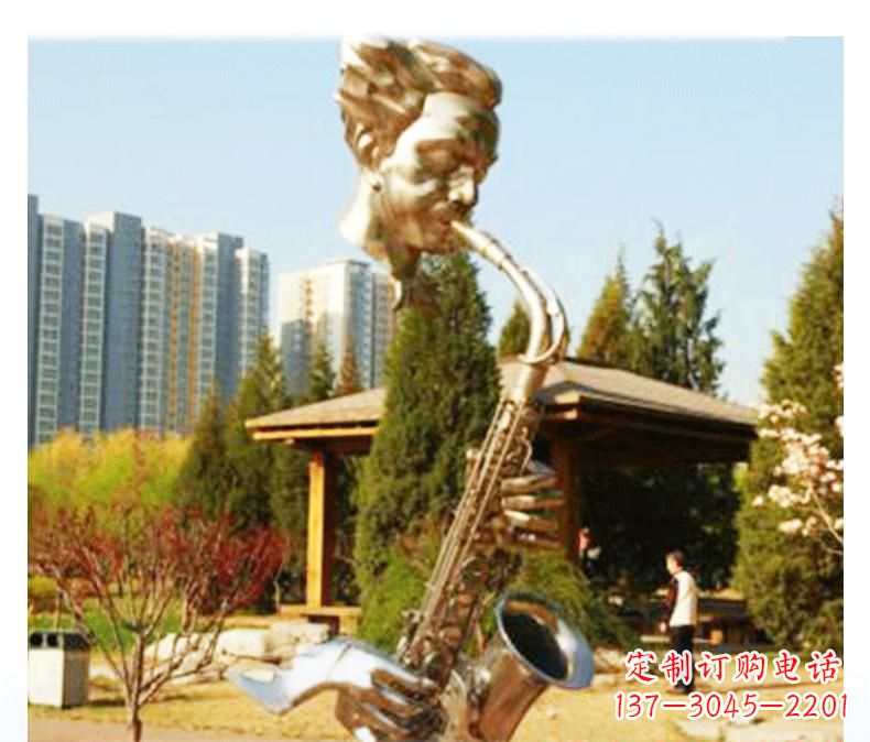 贵阳不锈钢萨克斯雕塑精美而又抒情