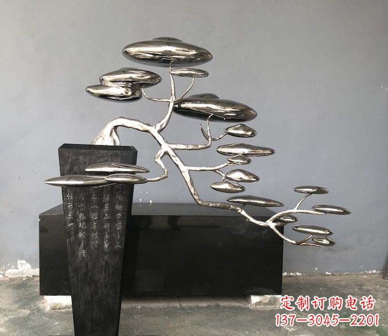 贵阳不锈钢迎客松雕塑雕塑带来的美丽