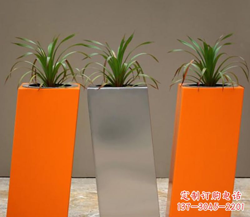 贵阳不锈钢花盆雕塑一种全新的视觉体验