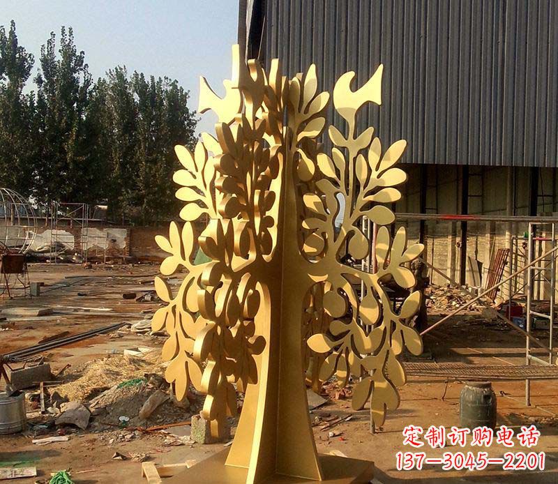 贵阳不锈钢树叶雕塑艺术的精美表现