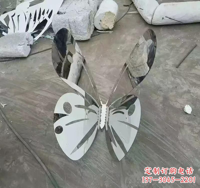 贵阳不锈钢园林蝴蝶雕塑精美的艺术之作