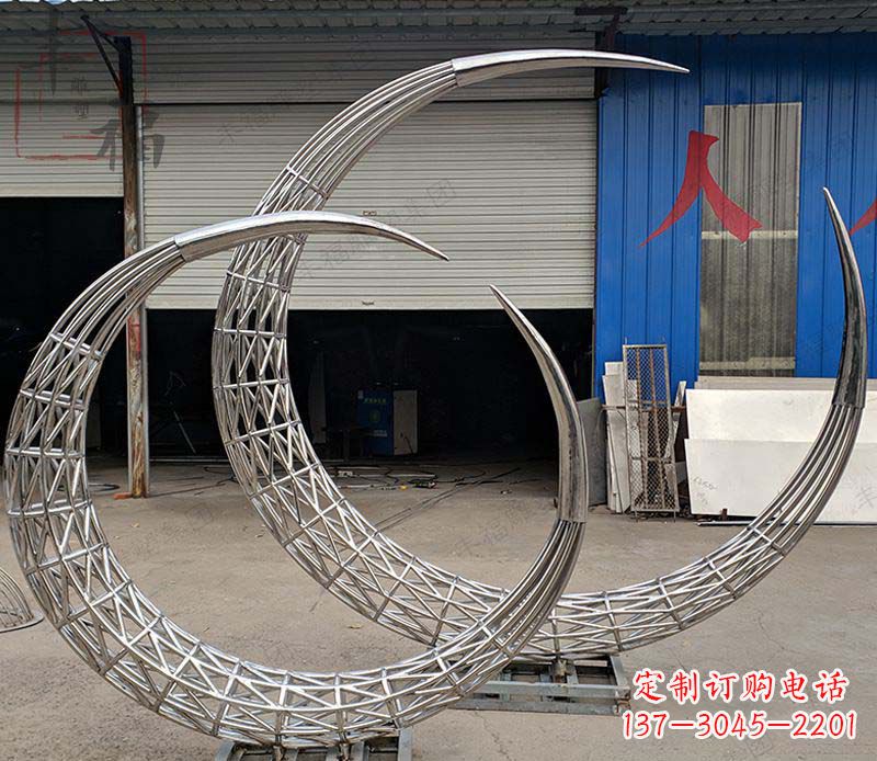 贵阳不锈钢月亮镂空摆件雕塑——让月亮闪耀你的家