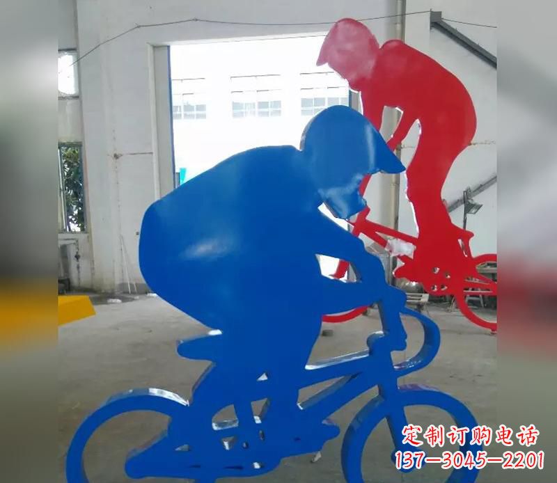 贵阳不锈钢运动骑·精美自行车雕塑