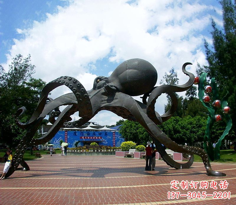 贵阳不锈钢章鱼雕塑精美艺术品