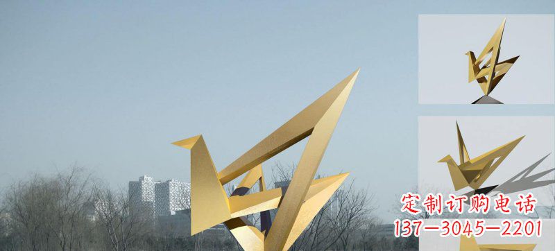 贵阳不锈钢仙鹤雕塑灵动的艺术符号