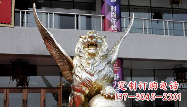 贵阳铜雕狮子西洋狮子的精美雕塑