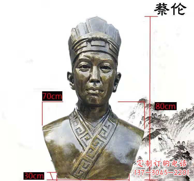 贵阳蔡伦头像铜雕