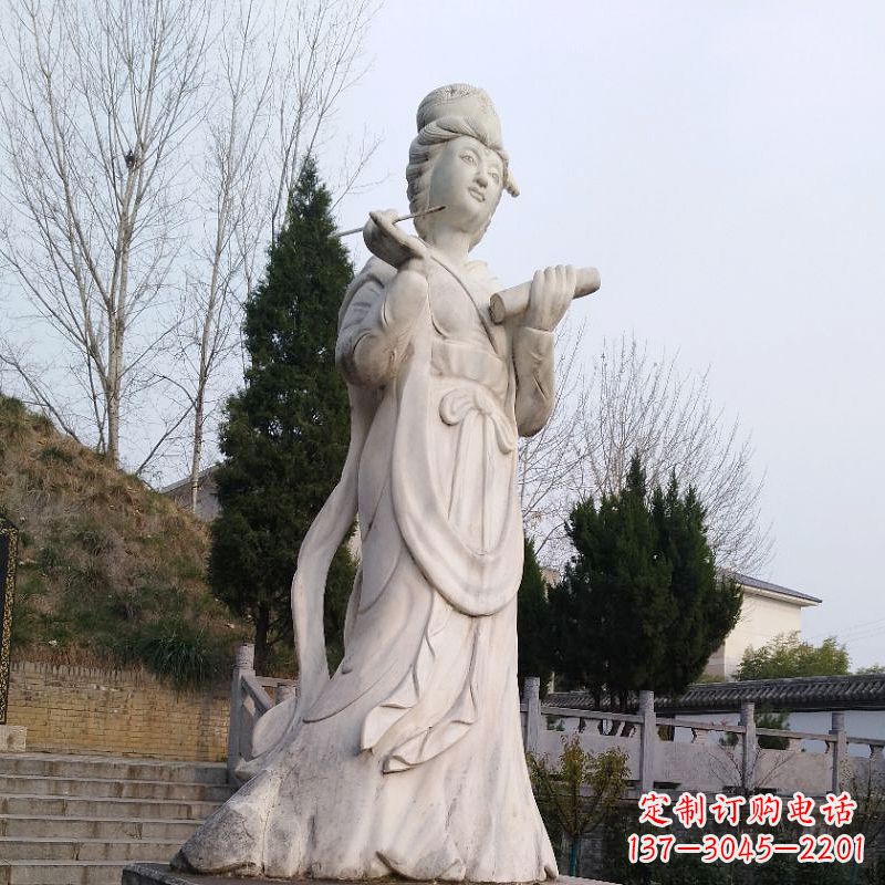 贵阳蔡文姬石雕塑像-景区园林古代著名人物才女文学家雕塑