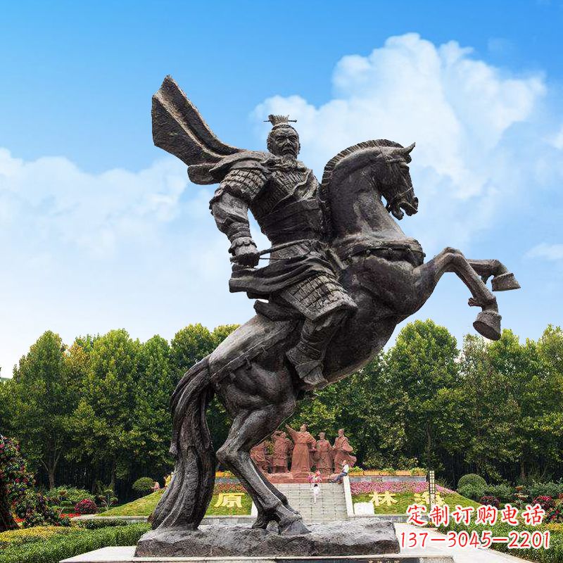 贵阳曹操骑马铜雕塑像-景区历史名人古代帝王雕塑