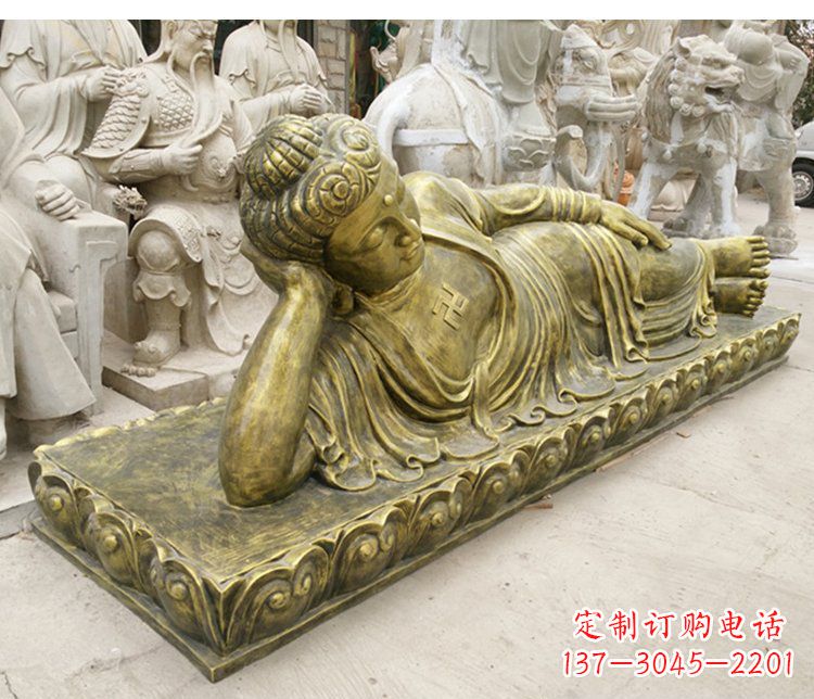 贵阳侧躺佛像广场景观铜雕雕塑