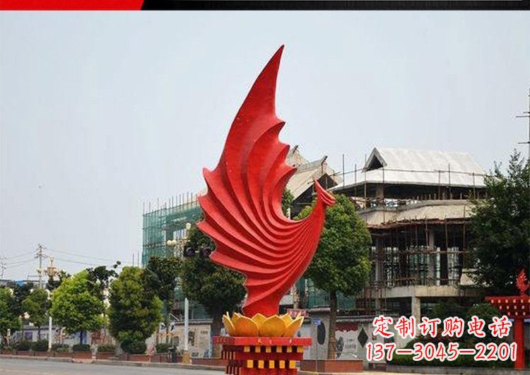 贵阳城市的至高象征——不锈钢凤凰雕塑