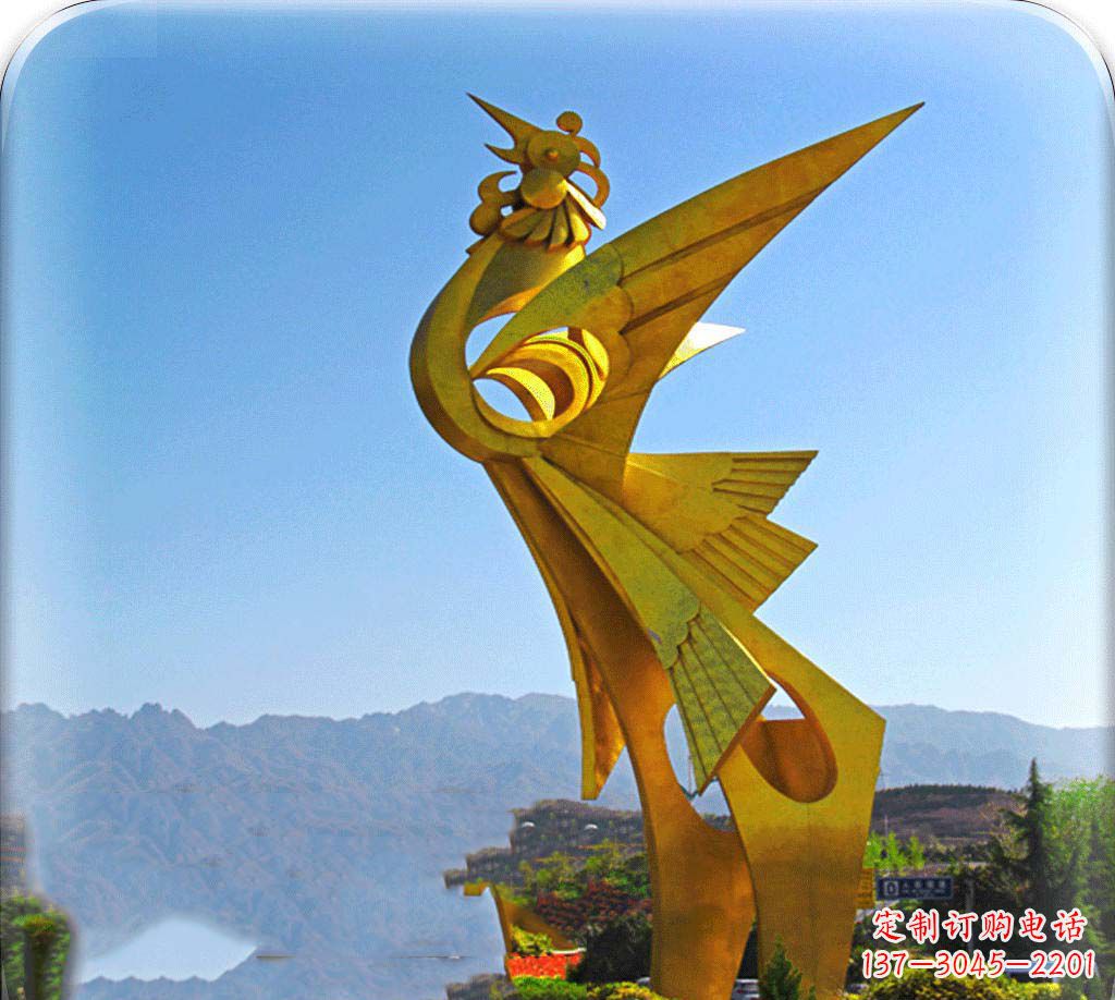 贵阳城市美化之翅——凤凰景观雕塑