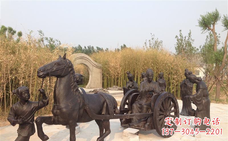 贵阳城市公园的马车雕塑