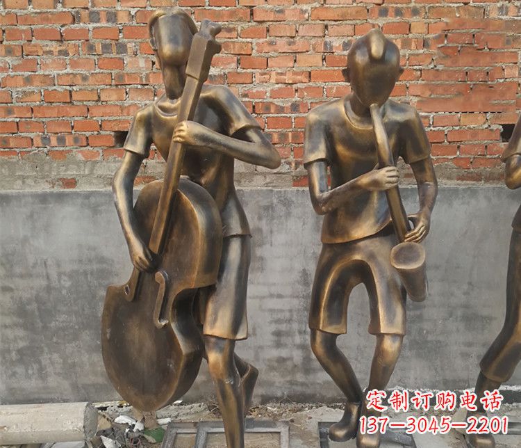 贵阳抽象吹萨克斯人物铜雕