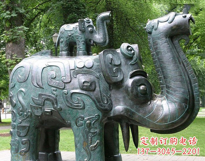 贵阳抽象大象铜雕