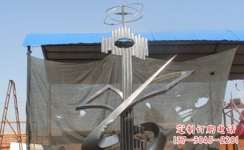 贵阳抽象钥匙校园不锈钢雕塑