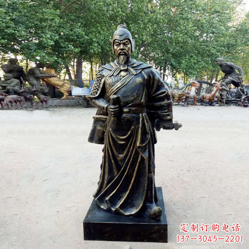 贵阳李靖--初唐著名人物仿铜雕塑像