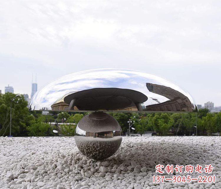 贵阳创意蘑菇不锈钢雕塑