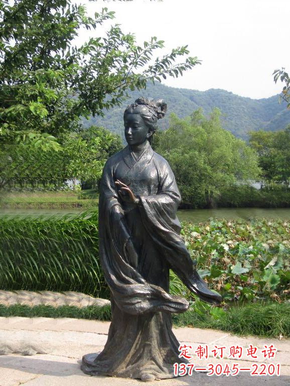 贵阳春秋时期著名美女西施铜雕塑像