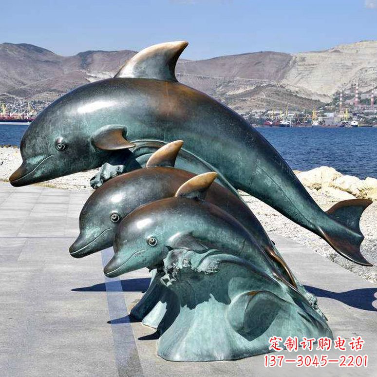 贵阳纯铜海豚动物雕塑