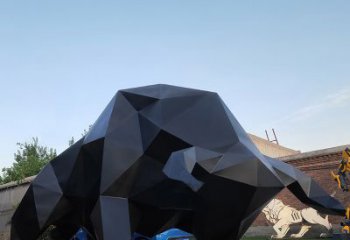 贵阳华尔街牛大型玻璃钢动物雕塑