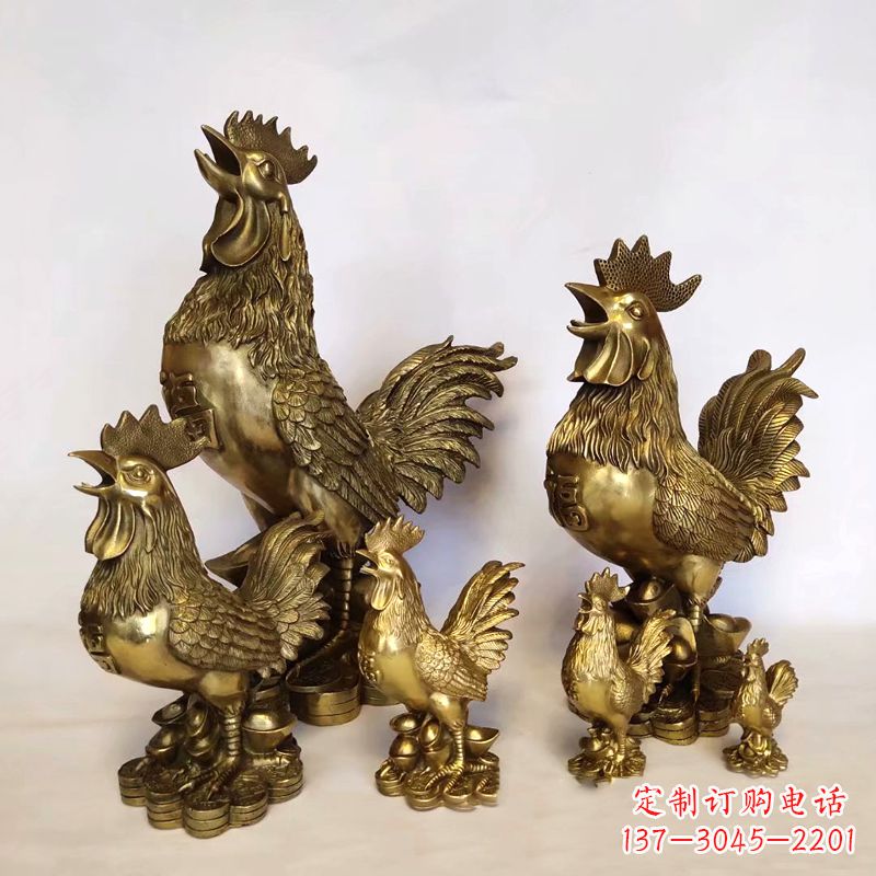 贵阳鸡雕塑纯铜打造的精美艺术品