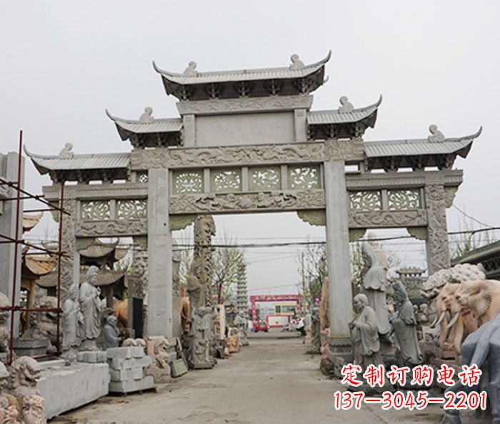 贵阳大理石牌坊石雕的精美