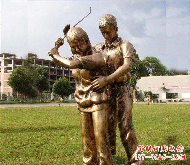 贵阳打保龄球人物铜雕