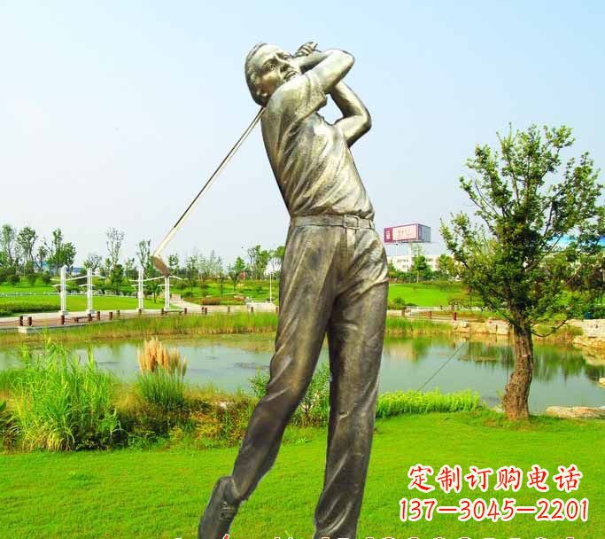 贵阳打高尔夫球人物铜雕222