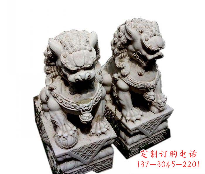 贵阳大理石仿古石狮子雕塑