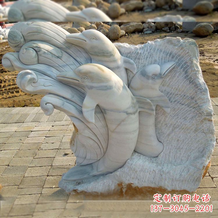贵阳海豚雕塑以大理石精美绝伦