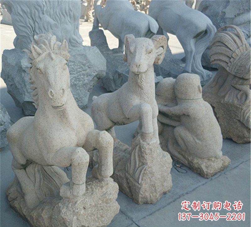 贵阳大理石公园动物雕塑