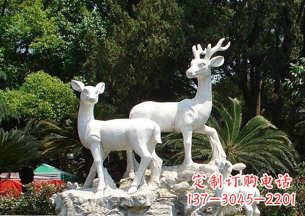 贵阳雕塑艺术——大理石公园小鹿石雕