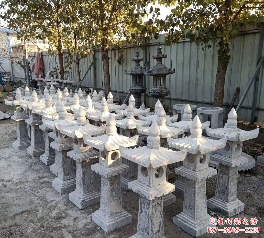 贵阳优雅摩登,大理石公园石灯雕塑