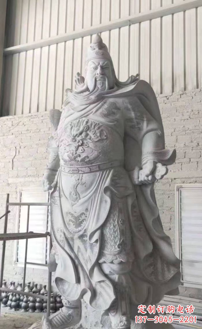 贵阳大理石关公雕塑，精美绝伦