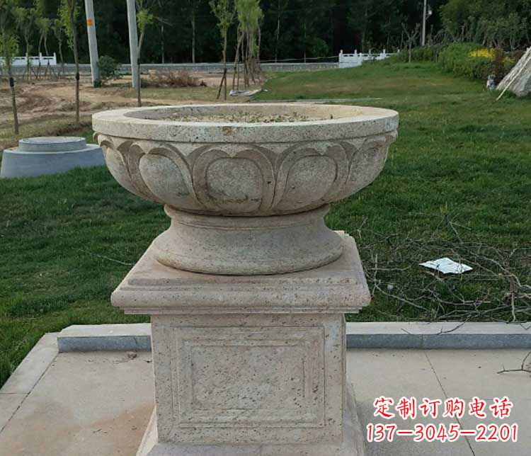 贵阳大理石花盆石雕