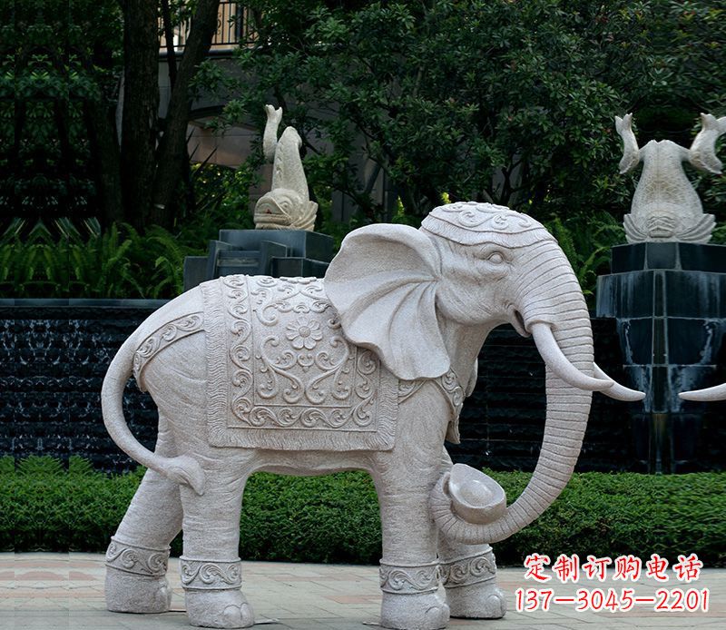 贵阳以大理石为材料的完美大象雕塑