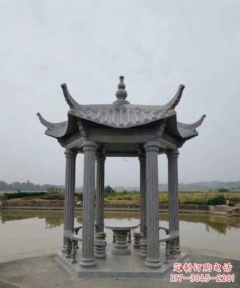 贵阳大理石凉亭石雕塑，优雅经典无双