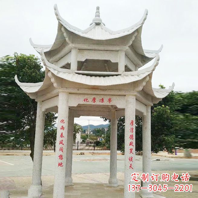 贵阳大理石凉亭双层雕塑
