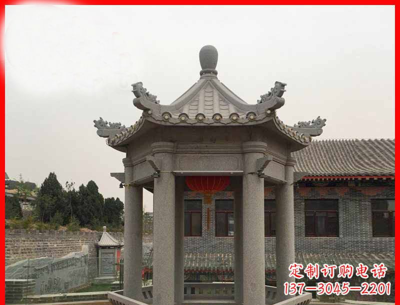 贵阳大理石六角凉亭石雕