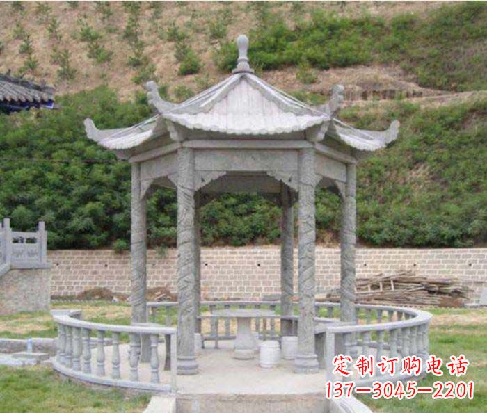 贵阳大理石六角石雕凉亭
