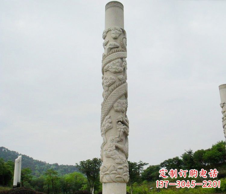 贵阳大理石盘龙柱广场文化柱石雕