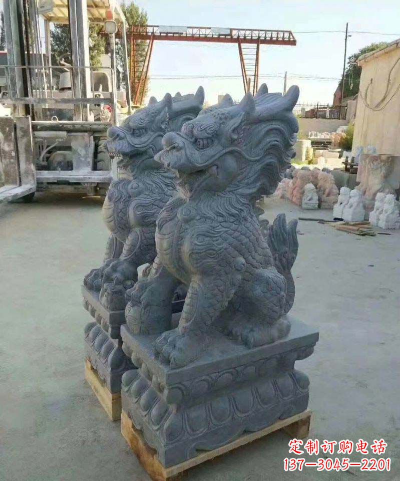 贵阳精美大理石麒麟雕塑