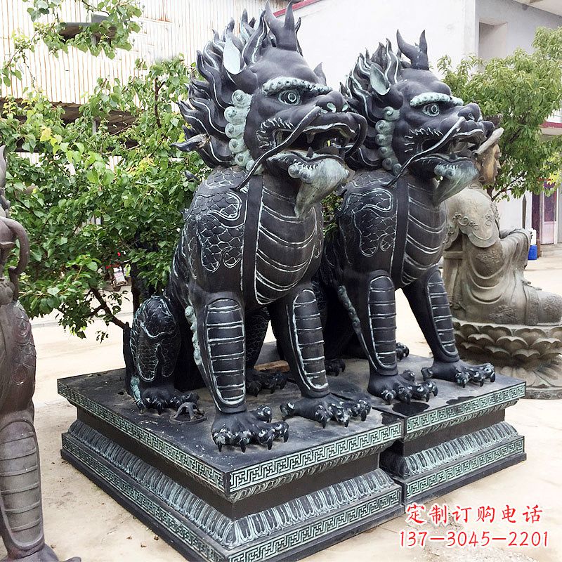 贵阳象征威严的大理石麒麟雕塑